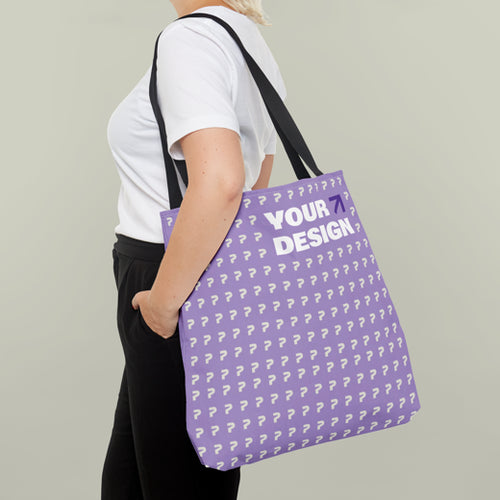 Bolsa de lona con diseño personalizado – vista frontal | Canvas tote bag with custom design front view