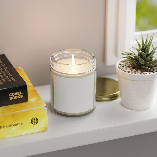 Detalle de vela perfumada con etiqueta exclusiva | Detail of scented candle with exclusive label